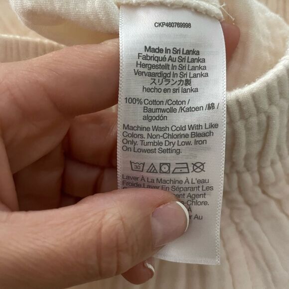 Madewell Gauze Ivory Wide Leg Pants Women's Size XXS Petite - Picture 11 of 11